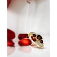 thumbnail image 4 of JewelersClub Garnet Ring – Stunning 14K Gold Plated Silver Ring with 1 1/2 Carat T.G.W. Garnets & White Diamond Accents - Elegant Heart Ring Design - Hypoallergenic 14K Gold Plated Silver Diamond Ring, 4 of 5