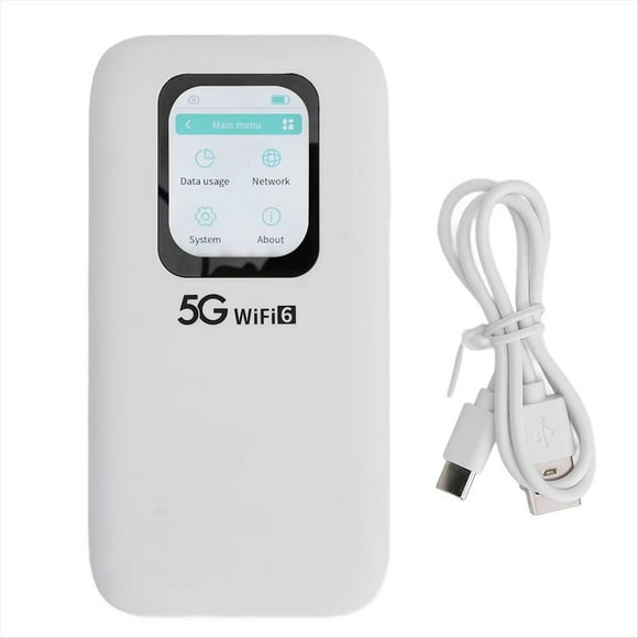 New 5G Mobile Hotspot 1.25Gbps Upload Long Battery Life Wifi Device 2.4GHz 5.8GHz WiFi 6 with SIM Card Slot for Travel