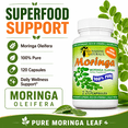 thumbnail image 5 of (3 pack) Sunshine Naturals Pure Moringa Leaf Capsules, 120 Count, 5 of 11