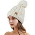 thumbnail image 5 of REDESS Women's Winter Pompom Beanie Hat for Women-White, 5 of 5