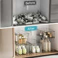 thumbnail image 5 of 3 Pack Clear Stackable Storage Drawers,Easy to Assemble Bathroom Organizers and Storage with handles,Plastic Drawers for Kitchen Pantry,Cabinet,Under Sink Organization, 5 of 9