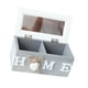 thumbnail image 5 of Caja de almacenamiento de madera, organizador de escritorio, regalos, multifuncional, joyero con 2 compartimentos Azul, 5 of 9