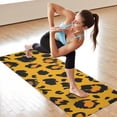 thumbnail image 6 of Yellow and Black Of Leopard Print Hot Yoga Mat Towel Non Slip for Hot Yoga - Quick-Drying Yoga Mat Cover with 4 Corner Pockets with Travel Bag - Hot Yoga Towel Non Slip 70"x26", 6 of 6