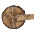 thumbnail image 3 of Dainty Home 4-Piece Natural Wood Tree Bark Round Coaster Set – 4" rustic modern drink coasters, 3 of 5