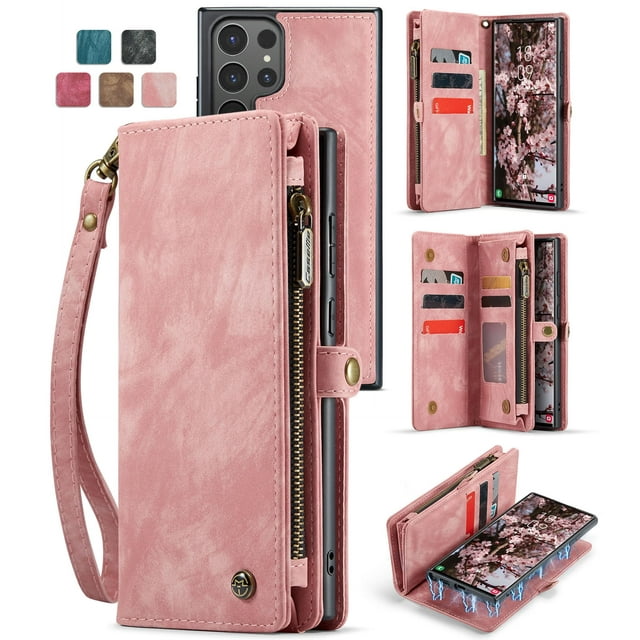 Funda de teléfono Wallet 2 en 1 SZHAIYU para Samsung Galaxy S25 Ultra
