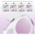 thumbnail image 3 of LAICAIW 10 ft Lavender Purple Retractable Dog Leash with Dispenser and LED Light for Small Medium Large Dog or Cat up to 110 lbs, Anti-Slip Handle, Tangle Free, Reflective Nylon Tape by, 3 of 7