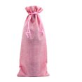 thumbnail image 1 of Injueey Bolsa de almacenamiento de vino con cordón, organizador portátil de regalos de champán para fiestas, bolsa de lino para Hotel, Almacenamiento y organización del hogar Rosa, 1 of 6