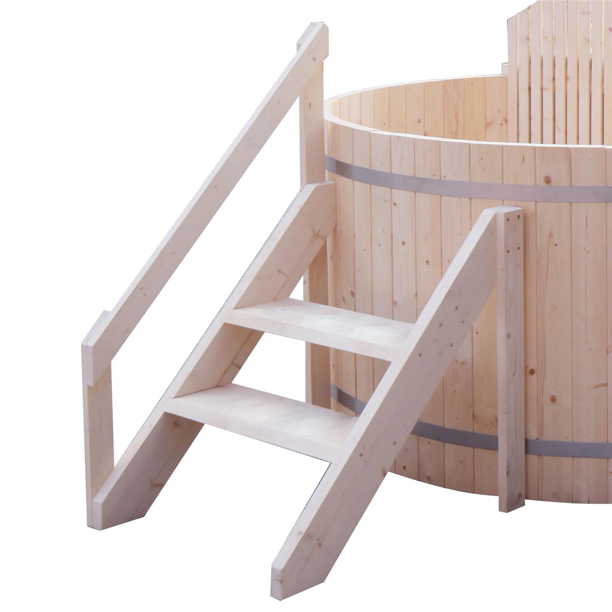 ALEKO PIWSHTUB Wood-Fired 4-5 Person Hot Tub and Ice Bath with Internal Stove Pine