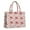 Pink Christmas Red, variant on Large Capacity Tote Bag,Orange Christmas Gingerbread Man Pattern Handbag Fashion Luxury Tote Bag,15.7"x13"x 5.1" Inches,Laptop Compatible