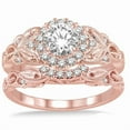 thumbnail image 3 of Antique 1.50 Carat Round Moissanite Engagement Ring set with 18k Gold Plating, 3 of 4