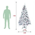 thumbnail image 6 of White Artificial Christmas Tree 7.5ft, Snow Flocked Christmas Tree with 1400 Tips and Collapsible Stand, Large Bushy Christmas Tree for Home Party Holiday Decoration, TE1159, 6 of 10