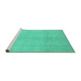 thumbnail image 2 of Ahgly Company Machine Washable Indoor Round Oriental Turquoise Blue Modern Area Rugs, 3' Round, 2 of 4