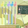 thumbnail image 3 of Musbetu Telescopic Teachers Pointer Extendable Finger Pointer Stick Handheld Guiding Wand for School Office Classroom Presentation Teaching Supplies, 3 of 7