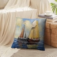 thumbnail image 4 of LALILO Throw Pillow Covers Fine Art Oil Sea Landscape Ships Sea Cushion Cover 18" x 18", 4074 Pack, 4 of 6