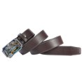 thumbnail image 3 of Cinturón de cuero informal para hombre con hebil decorativos Cinturón de diseñador de vaquero Pantalones s Pantalones , Marrón BLESIY cinturones de cintura, 3 of 6