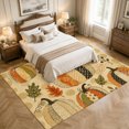 thumbnail image 4 of Area Rugs 5'x7', Vintage Pumpkins Fall Carpet Runner Indoor Outdoor Rugs Home Decor Aesthetic, Thanksgiving Botanical Leaves Non Slip Mats Washable Accent Rug for Living Room Bedroom, 4 of 8