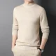 thumbnail image 3 of Suéter para hombre FGKKS 2024, nuevo, de color sólido, de lana, cuello alto, elástico, suéter para hombre, suéter navideño para hombre, 3 of 5