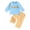 Sky Blue, variant on YDFCWXW Toddler Baby Boy Long Sleeve Embroidery T-Shirt Gingham Pants 2 Piece Smocked Clothes, Handsome Preppy Outfit Set (Sky Blue, 2-3 Years)