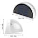 thumbnail image 5 of Lámpara De Pared De 6 Luces Led Para Valla Solar A Prueba De Agua, Luz Blanca Fría, Encendido/Apagado Automático Por La Noche Para Escaleras, Postes Al Aire Libre, Valla De Jardín, Techo De Patio Cateissary HA024497-02, 5 of 6