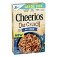thumbnail image 2 of Cheerios Cereal, Almond, Oat Crunch, Large Size, 18.2 oz, Quantity of 8, 2 of 5