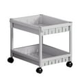 thumbnail image 2 of Plastic Storage Rack with Wheels | Movable Multi Layer Organizer Cart | Rolling Utility Shelf for Living Room, Kitchen, Bathroom, Bedroom | Corner Storage Tower for Books,, 2 of 6