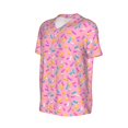 thumbnail image 2 of Haiem Hip Hop Hipster Baseball Jersey Button Down Shirts Sports Uniforms Men Women Jersey(Pink Donut,Large), 2 of 9