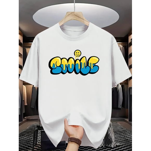 T-shirt pour Homme d'Été Mode _sourire Motif « Have a Nice Friday » Décontracté pour Homme