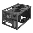 thumbnail image 4 of Black, Aluminum outer shell, steel body, Small form factor chassis with 23.5,32.5"drive bay, support mini-ITX/Mini DTX motherboard , 2USB 3.0 Type A, 1USB3.1 Gen 2 Type C, 112025 PWM Fan, 4 of 5