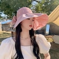thumbnail image 5 of Sun Protection Hat Sun Hat Chic Sun Visor Hat for Women Stylish Wide Brim Uv Resistant Beach Hat Lightweight Solid Color, 5 of 5