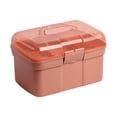 thumbnail image 3 of Caja de almacenamiento portátil Soledad Organizador de almacenamiento de 2 niveles Naranja, 3 of 10