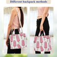 thumbnail image 4 of FORMRS Womens Corduroy Tote Bag Crossbody Shoulder Handbag with Pocket, Pink Ice Cream, 4 of 7
