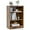 Rustic Brown, variant on Costway 3-Tier Bookcase Open Multipurpose Display Rack Cabinet with Adjustable Shelves Black