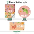 thumbnail image 3 of Kainsy Personalized Baby Crib Bedding Set - Custom Name Dinosaurs Design 3 Pcs Set - Soft Blanket, Fitted Sheet, Room Rug for Newborns Boys Girls Gift(30"x40"), 3 of 9