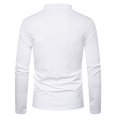 thumbnail image 3 of TrendOFT Henley Shirts for Men Cotton Casual Long Sleeve Lightweight Button T-Shirts Basic Fall Tops White L, 3 of 8