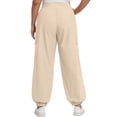 thumbnail image 5 of Cueply Women's Plus Size Cargo Pants with Pockets Casual Joggers Sweatpants Drawstring Adjustable Loose Fit Workout, 5 of 8