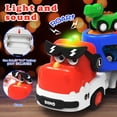 thumbnail image 2 of Auto Toy Seveclotree Dinosaur Truck con 4 coches de dinosaurio para niños de 2 a 7 años, 2 of 8
