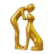thumbnail image 2 of Estatua de hombre y perro, escultura de mascota, moderna, decorativa, adorable, única, figura para el hogar. dorado, 2 of 9