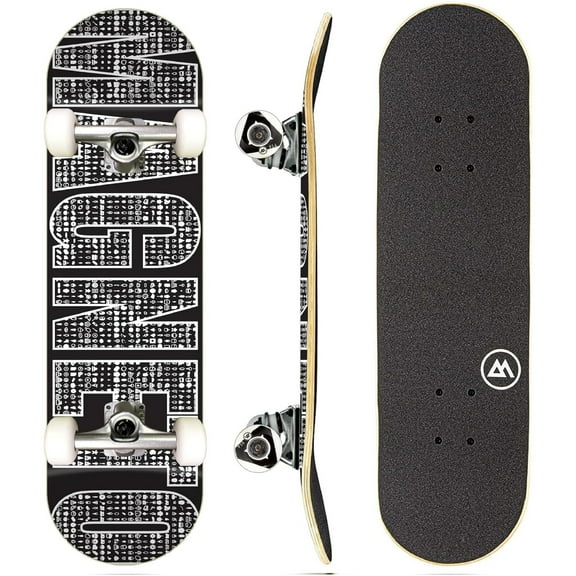 Magneto Complete Skateboard - 7-Ply Maple Deck Youth & Cruiser Skateboard - Double Kick Concave for Tricks - Smooth 95A Urethane Wheels & ABEC-5 Bearings - 27.5 x 7.75 in, Candy