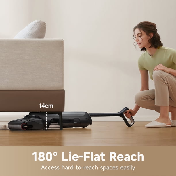 MOVA M10 Wet Dry Cordless Mop Vacuum, 18000Pa Suction, 180° Lie
