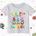 thumbnail image 4 of FYEGRE Funny Graduation Graphic Tee for Kids Celebrating End of School Year Student Life Crewneck Short Sleeve Summer Top White 6-7 Years, 4 of 5