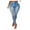 Blue, variant on Aayomet Jeans For Women Stretch Women's Ripped High Waisted Skinny Jeans Button Fly Distressed Stretchy Denim Pants,Blue XL