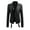 Black, variant on Women's Lapel Collar Button Motorcycle Jacket Leather Short Jacket Coat White M