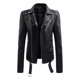 thumbnail image 1 of Chaqueta corta de piel con botones y cuello de solapa para mujer Fridja  BV0+1256, 1 of 7