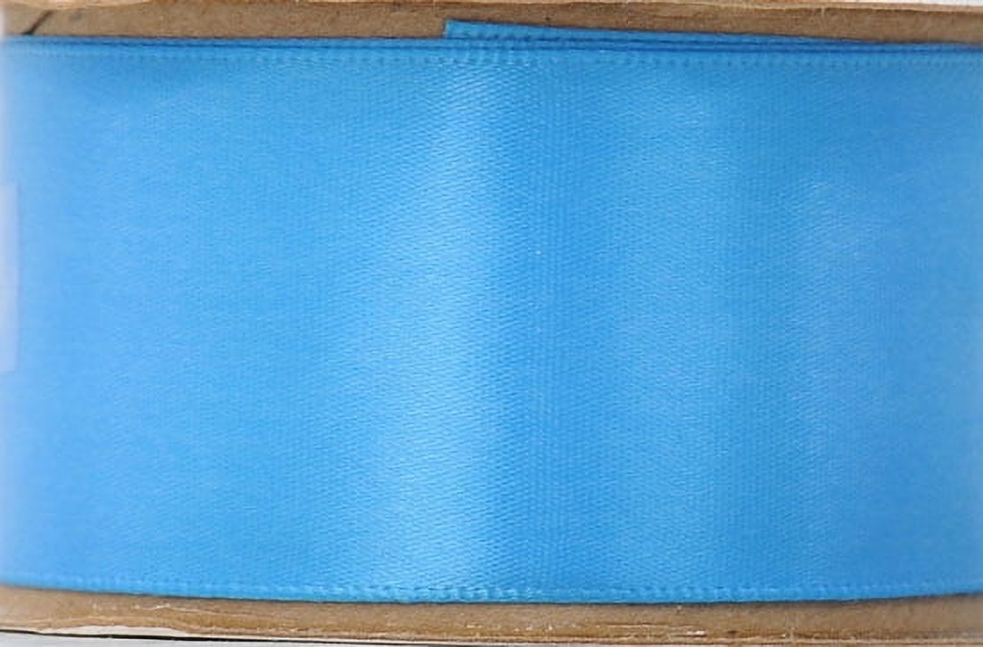 Offray Ribbon, Lagoon Blue 1 1/2 inch Single Face Satin Polyester Ribbon, 12 feet