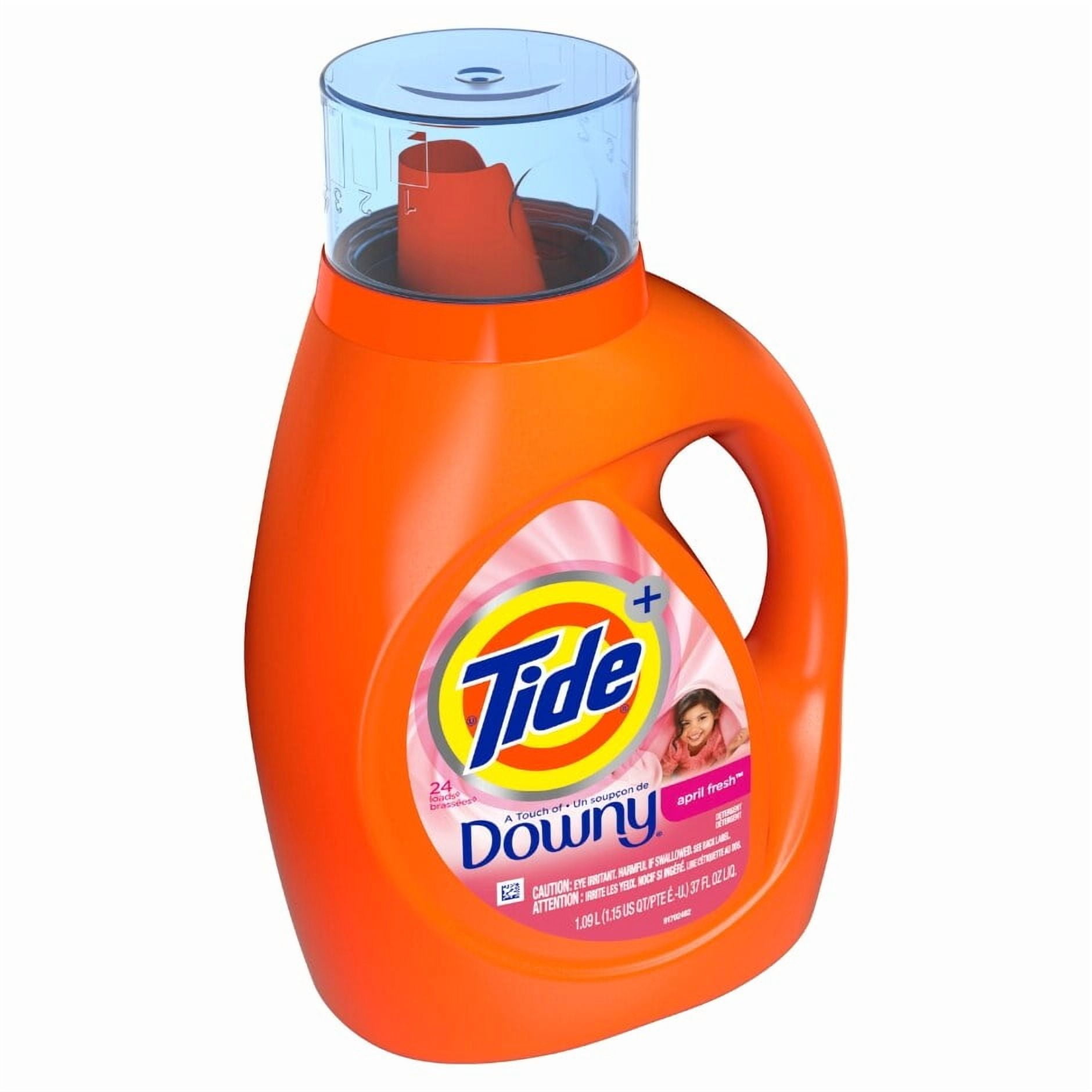 Tide + Downy April Fresh Liquid Laundry Detergent (Pack 3) - 72 Loads, 111fl
