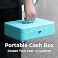 thumbnail image 3 of Volcora Large Cash Box with Lock and Key – Heavy Duty Metal Money Box with Removable Tray, 6 Keys Included, for Commercial, Yard Sale or Business, 3 of 7