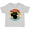 thumbnail image 3 of Inktastic Drum Set Retro Drummer Sunset Boys or Girls Toddler T-Shirt, 3 of 5