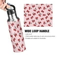 thumbnail image 4 of Yayeee 20oz Insulated Water Bottle Double Wall Stainless Steel with Flip Straw Lid, Red Cherry Pattern, 4 of 7