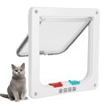 thumbnail image 4 of Small Pet Door, Waterproof Exquisite Plastic Cat Flap Door For Household For Indoor And Outdoor White S, 4 of 8