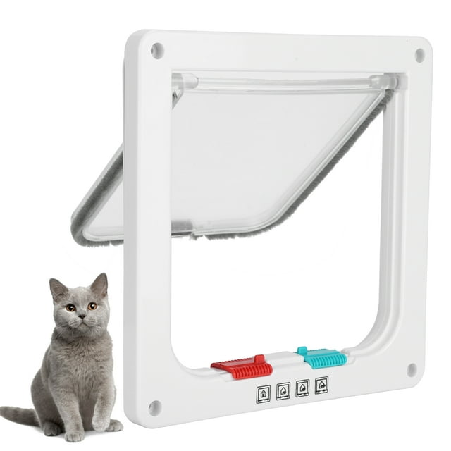 Porte Rabattable pour Animaux, Porte à Rabat pour Chat Durable Transparent avec Vis pour Intérieur et Extérieur pour Ménage